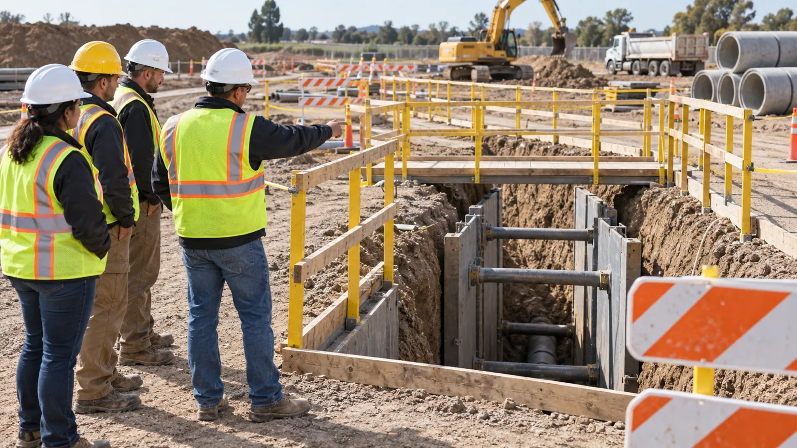 Fall Protection Around Excavations: Guarding Edges, Crossings, and Walkways Before Crews Start