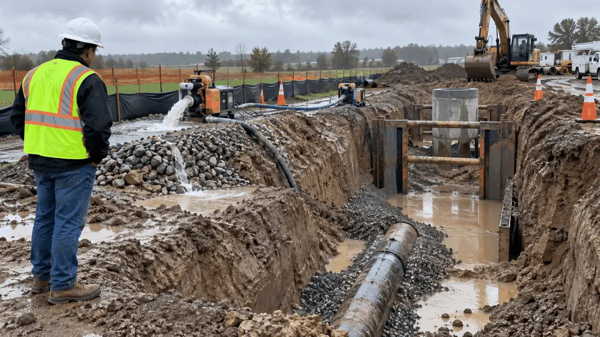 Rainwater Accumulation Near Trenches: What Competent Persons Should Check Before Reentry