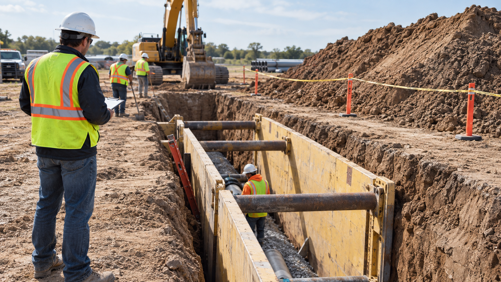 Spoil Pile Placement Around Trenches: Training Crews to Control Surcharge Loads Before Entry