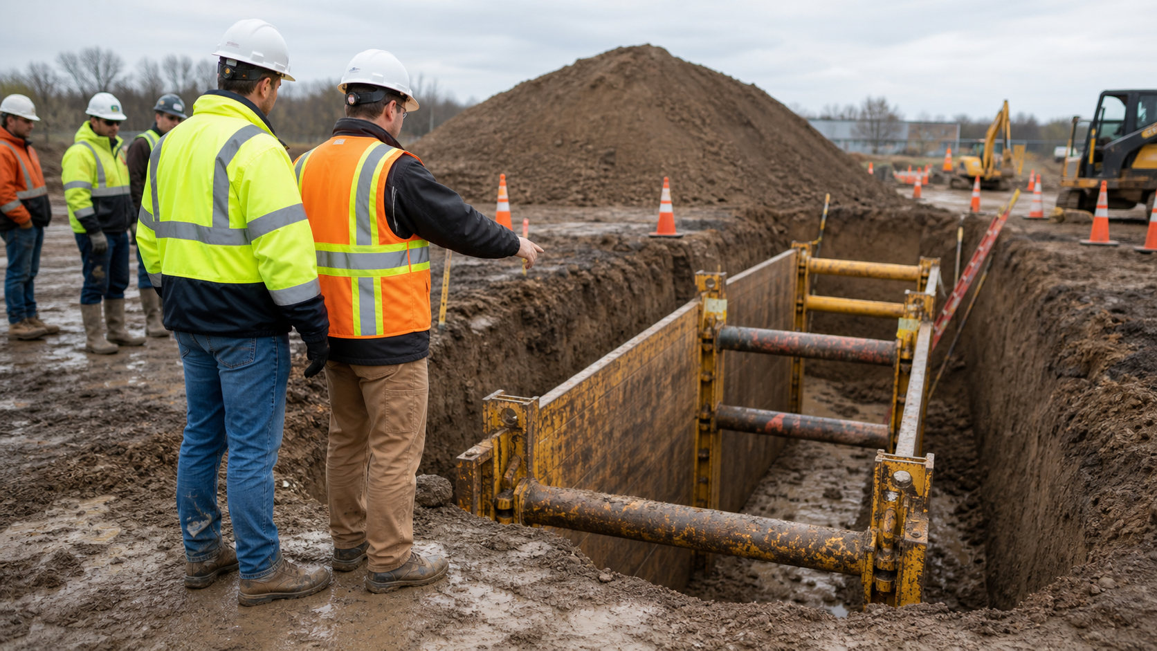 When Rain Changes a Trench: Inspection Decisions Before Re-Entry